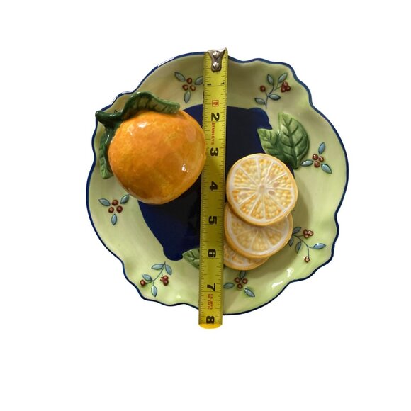 Vintage Bella Casa By Ganz 3D Fruit Plate Lemon Kitchen Decor - Picture 4 of 5